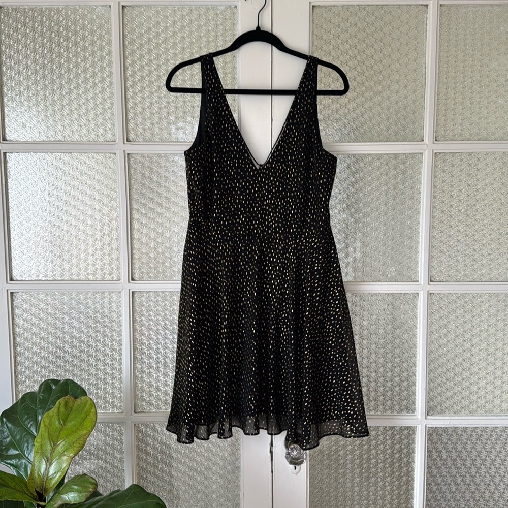 Miss Selfridge Black and Gold Dress size 8